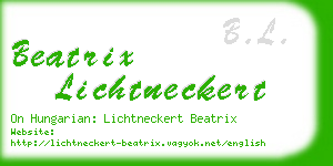 beatrix lichtneckert business card